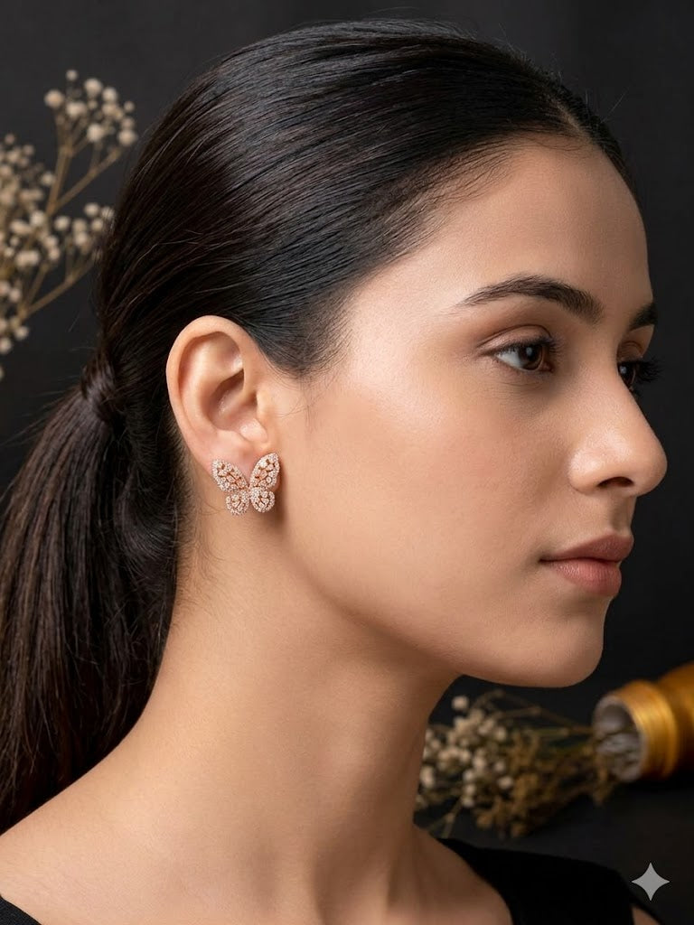 Elegant Crystal Butterfly Earrings