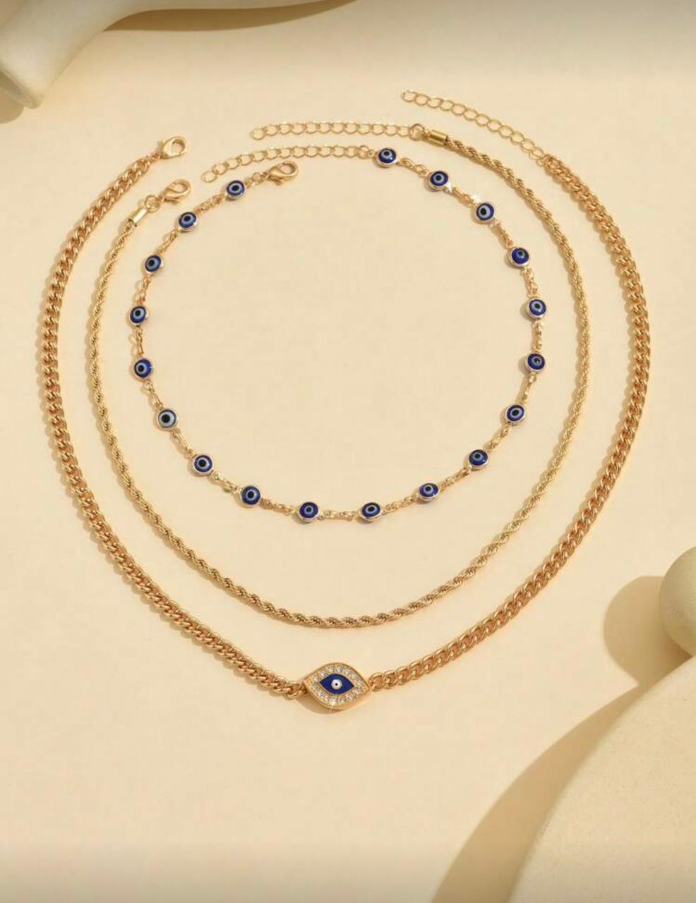 Evil Eye Layered Necklace