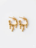 Molten Lava Drip Hoops
