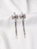 Layered Chain Tassel Drop Earrings