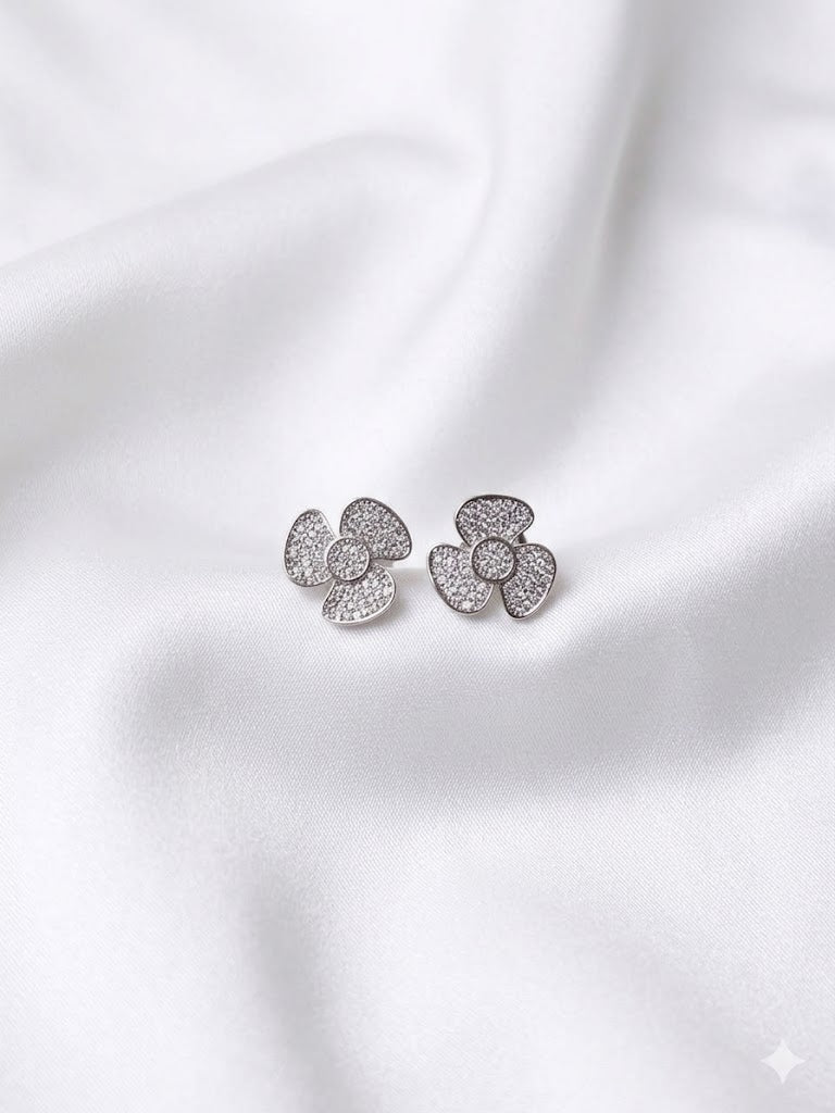 Blooming Zircone Flower Studs