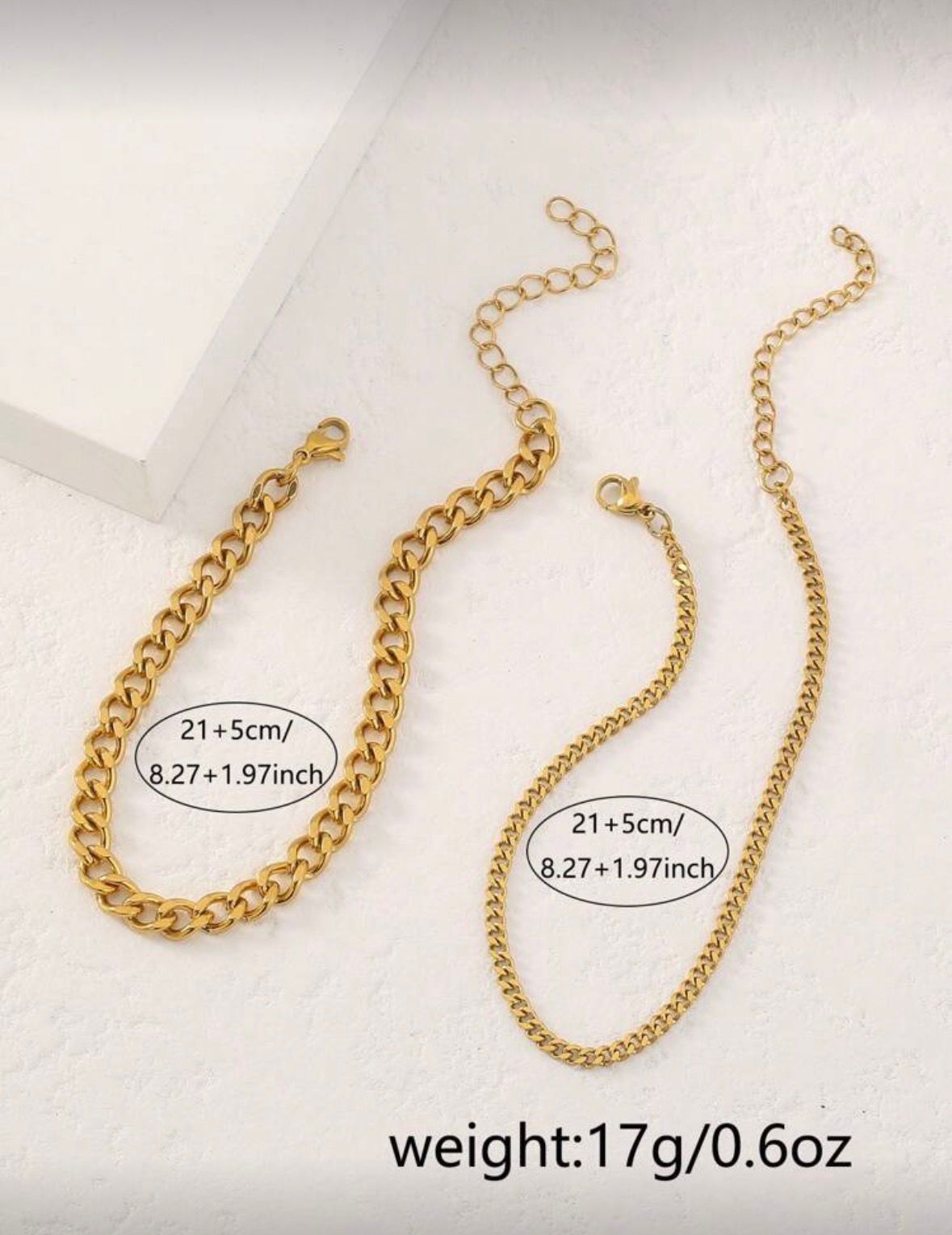 Gold DuoLayer Minimal Anklet