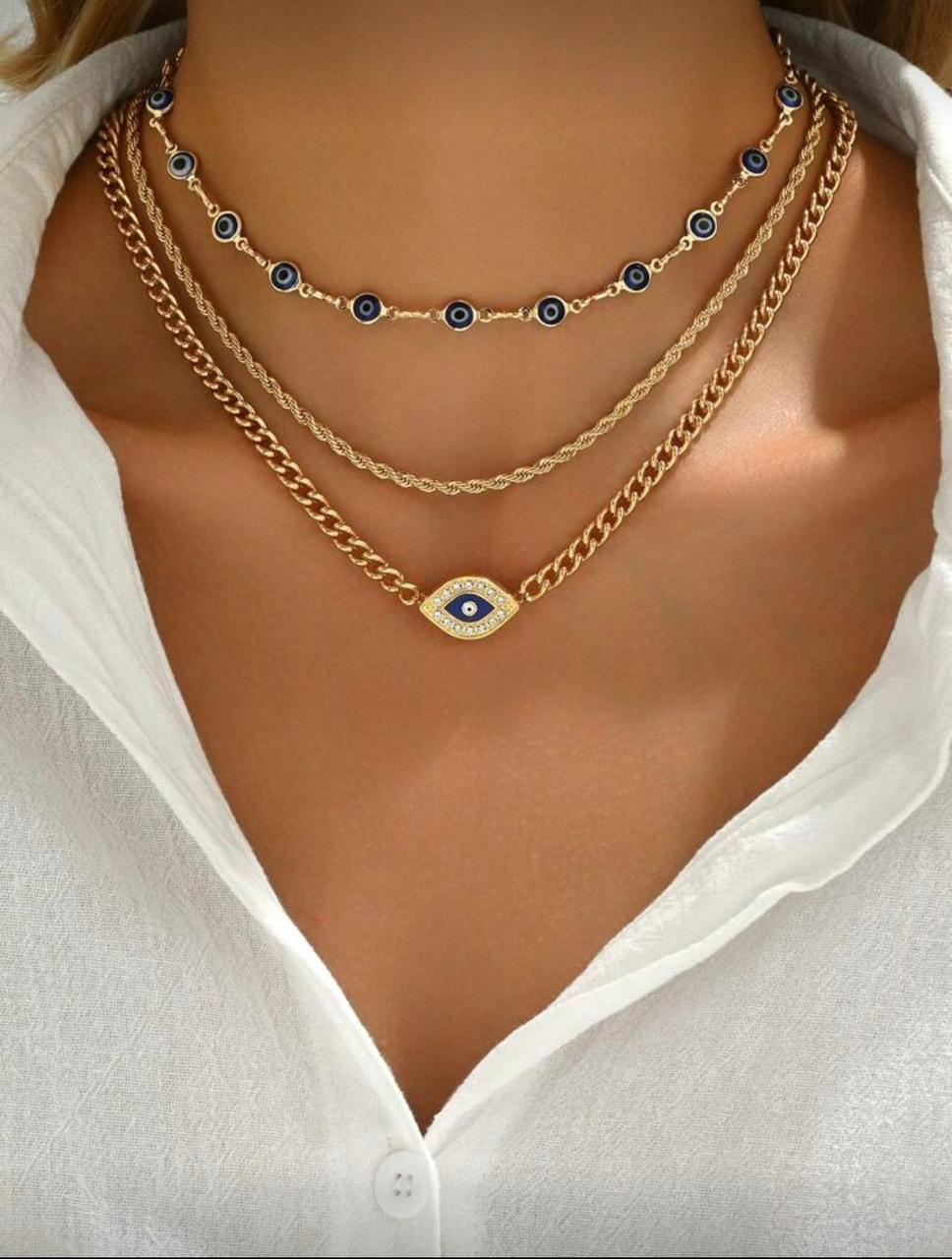 Evil Eye Layered Necklace