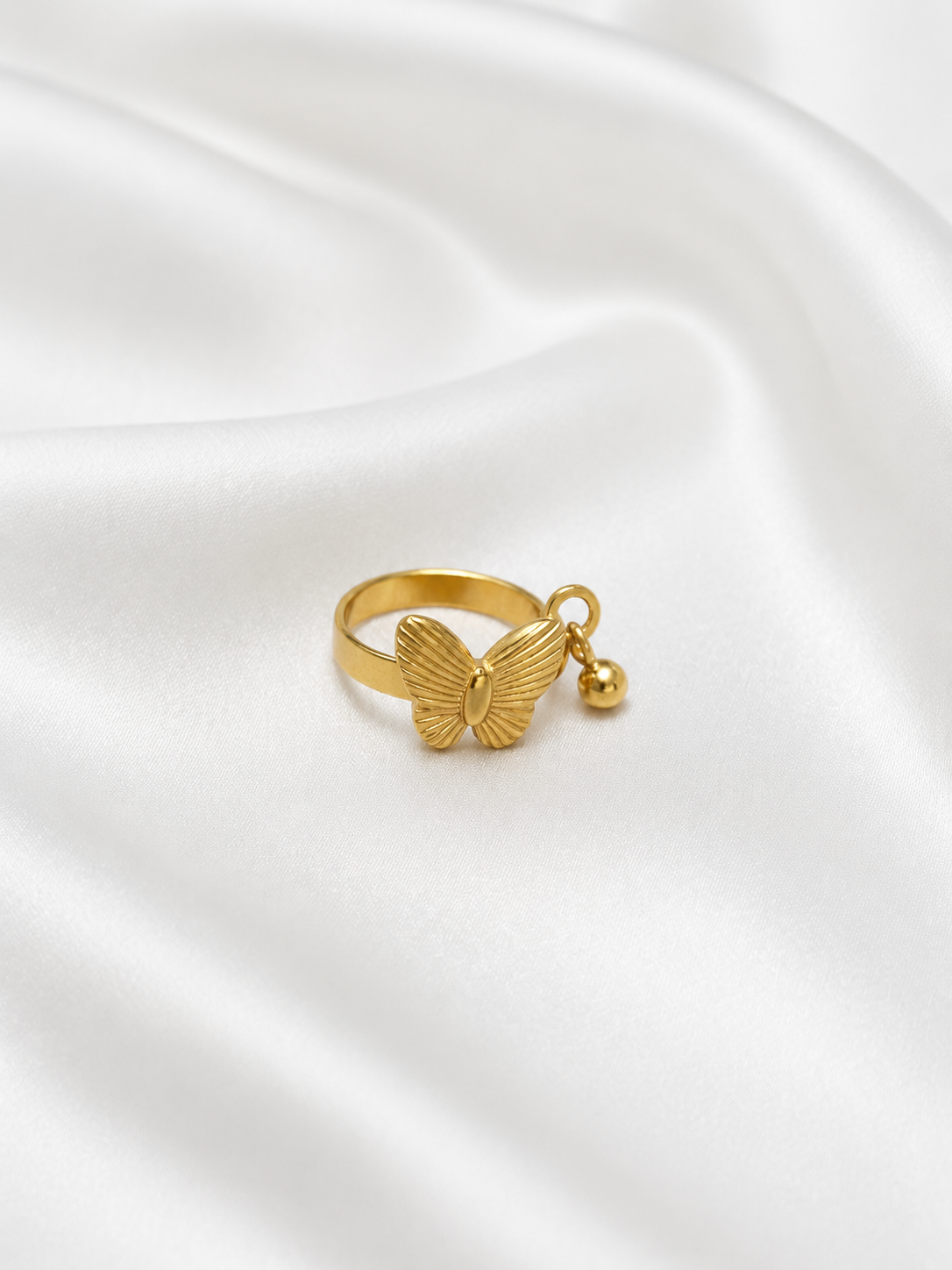Butterfly charm ring