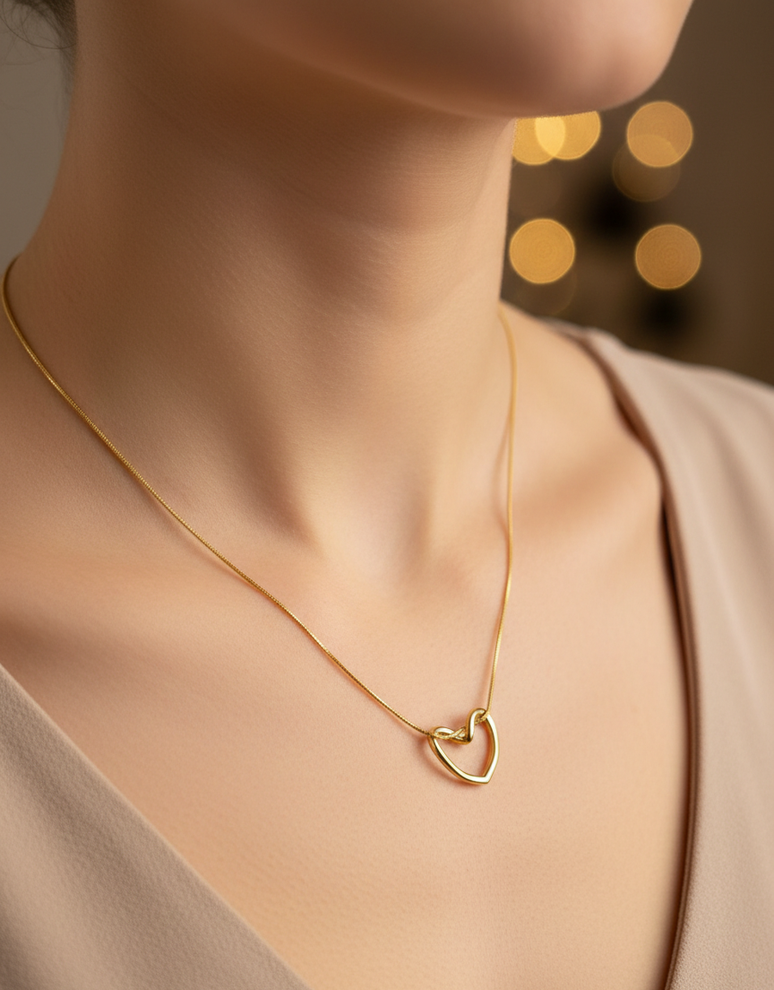 Open heart necklace