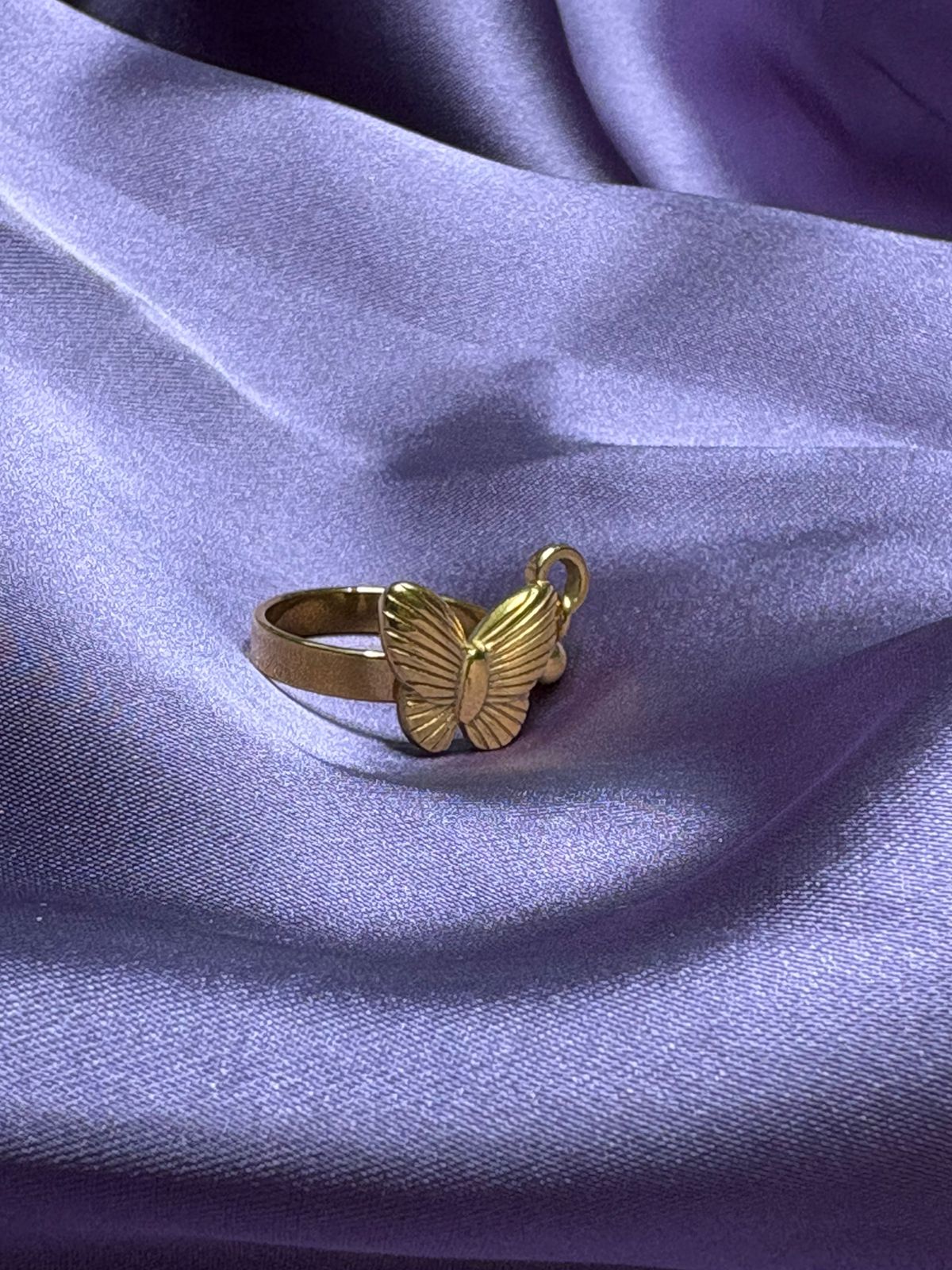 Butterfly charm ring
