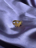 Butterfly charm ring
