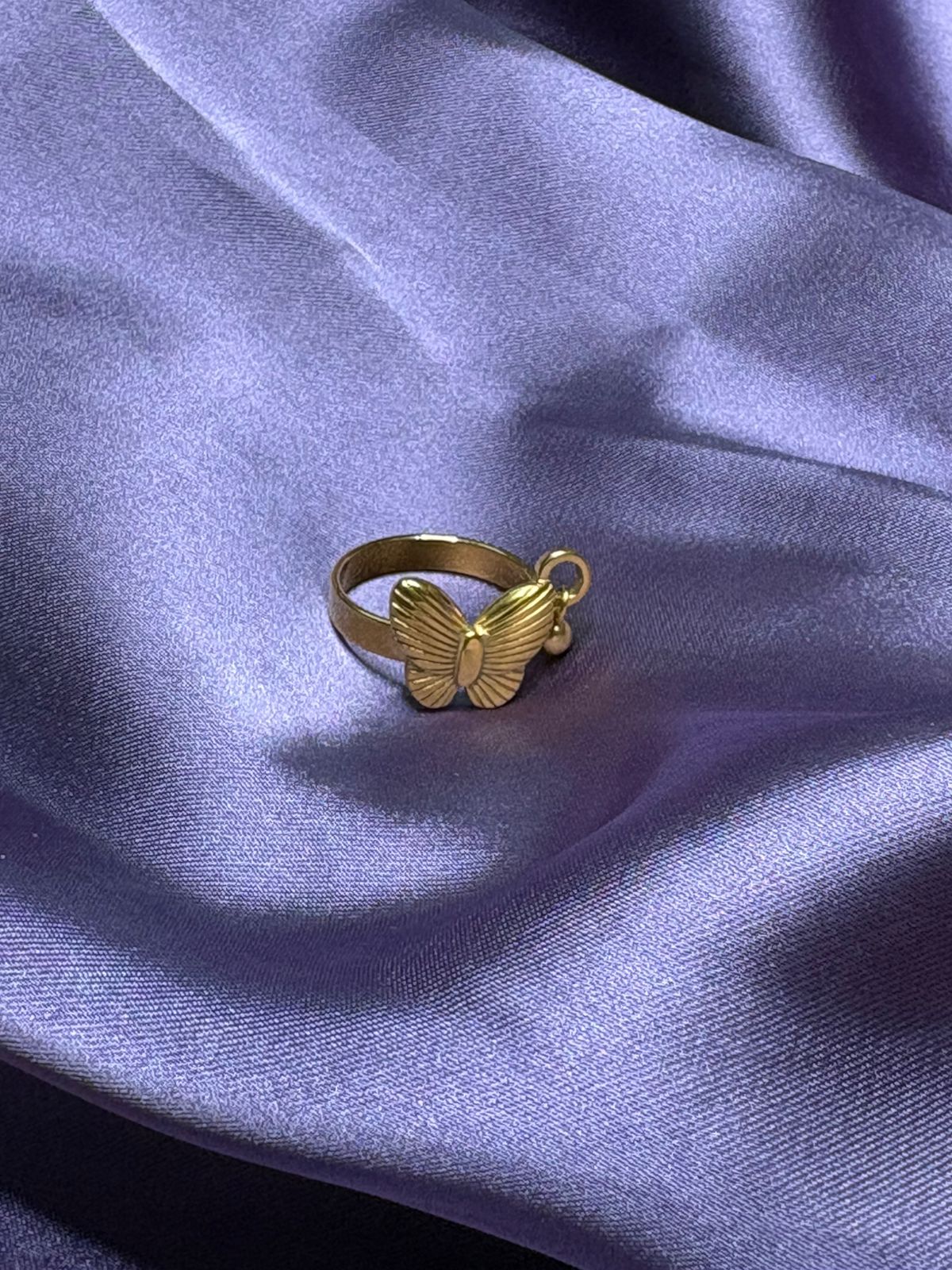 Butterfly charm ring