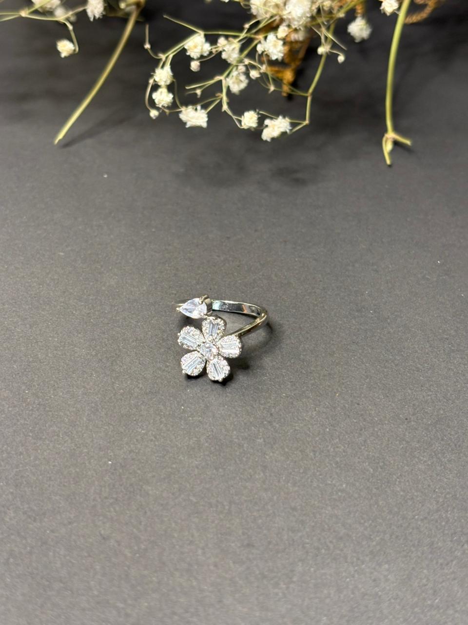 Crystal Flower Ring