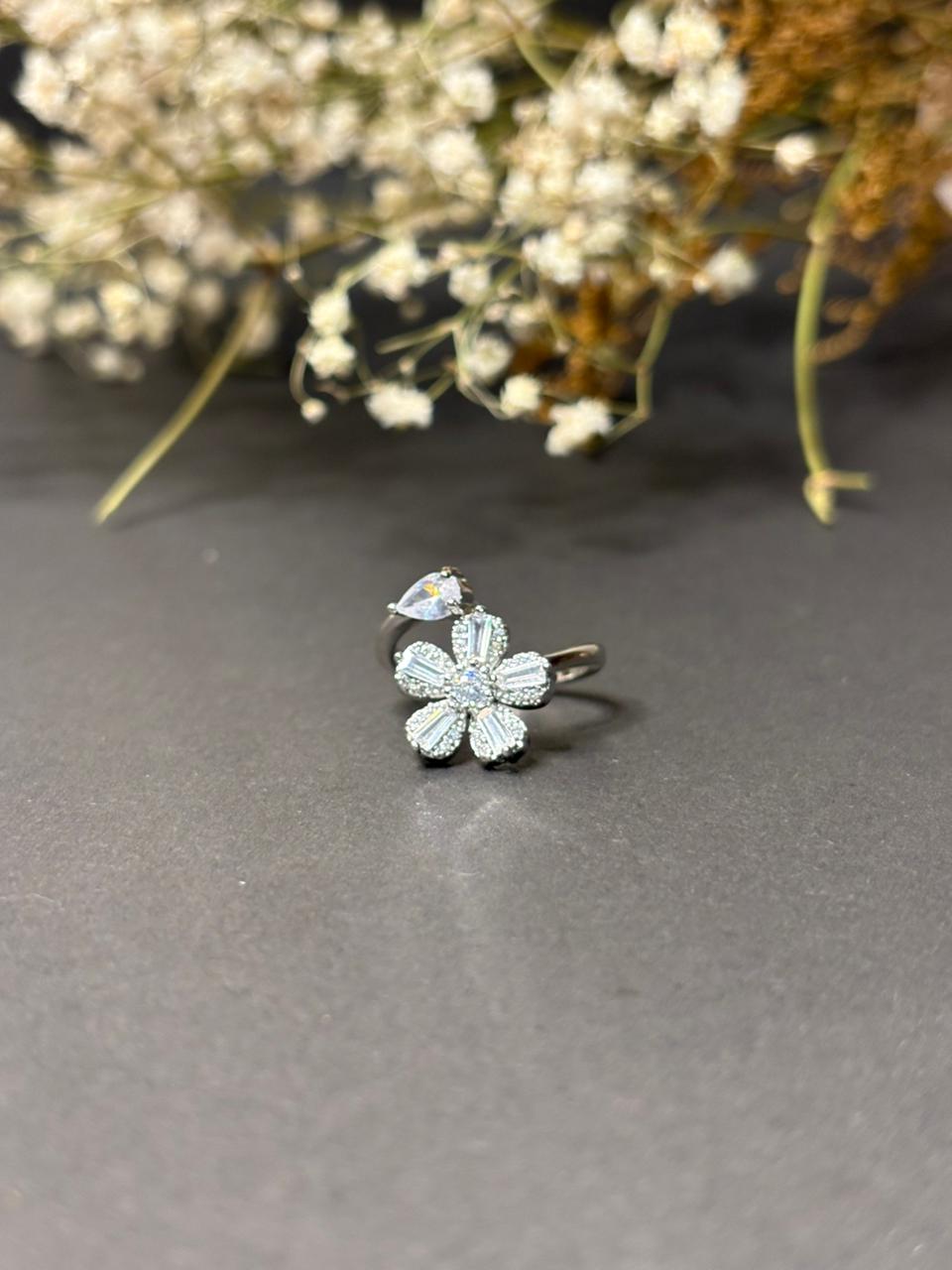 Crystal Flower Ring