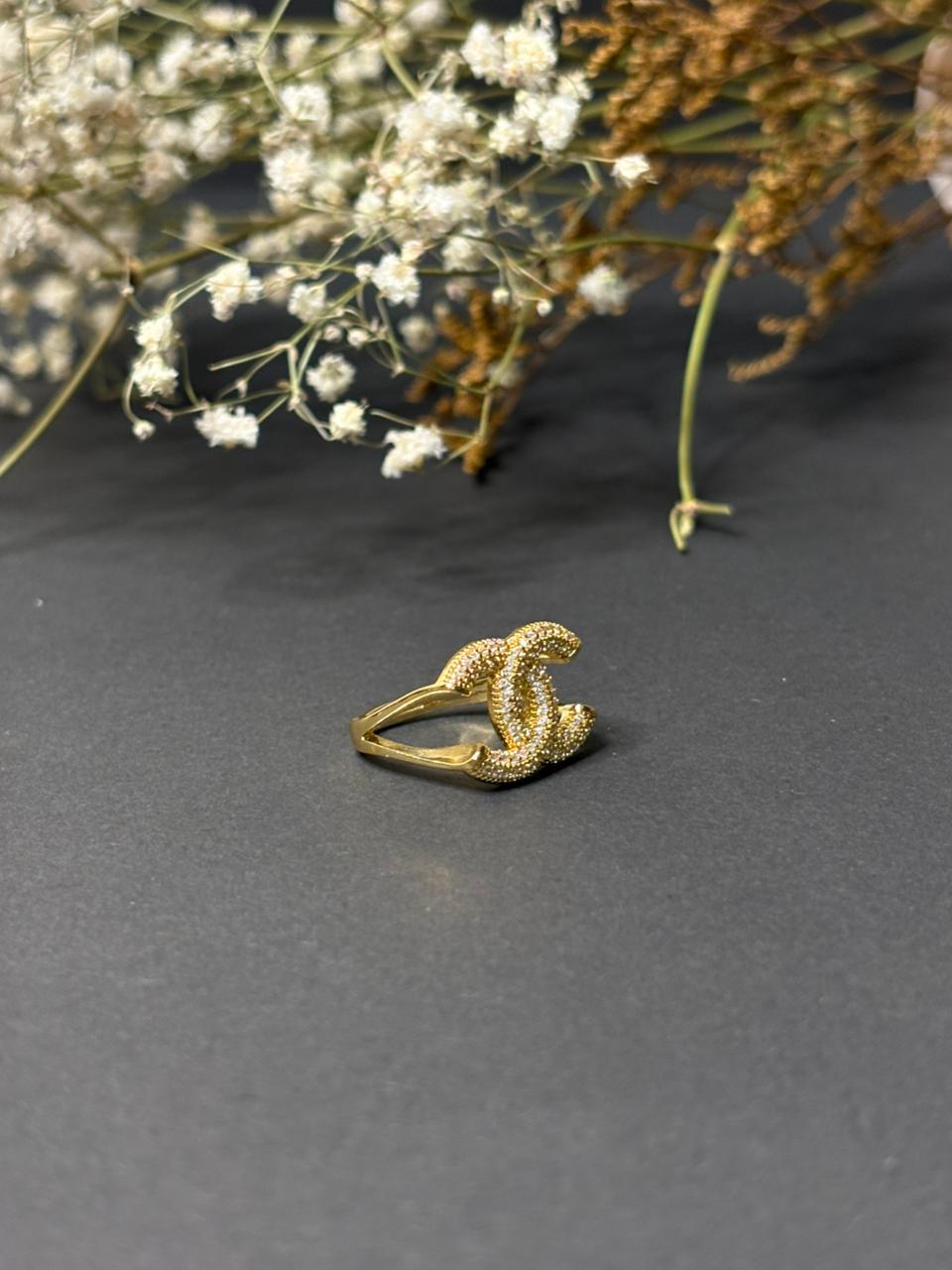 Luxe Double Logo Ring