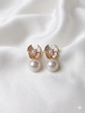 Butterfly Pearl Drop Earrings