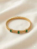 Emerald Link Gold Bracelet