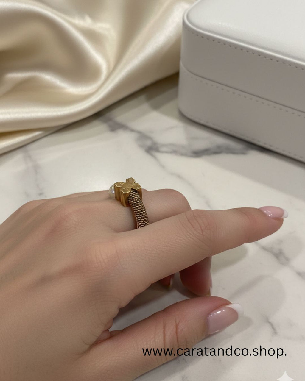Teddy Pearl Ring